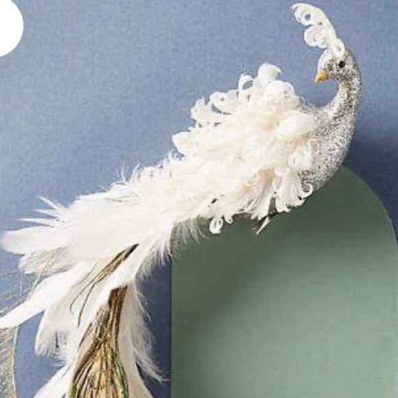 Anthropologie Prodigious peacock clip on ornament - Picture 2 of 5